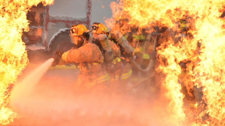 US Air Force fire fighting 